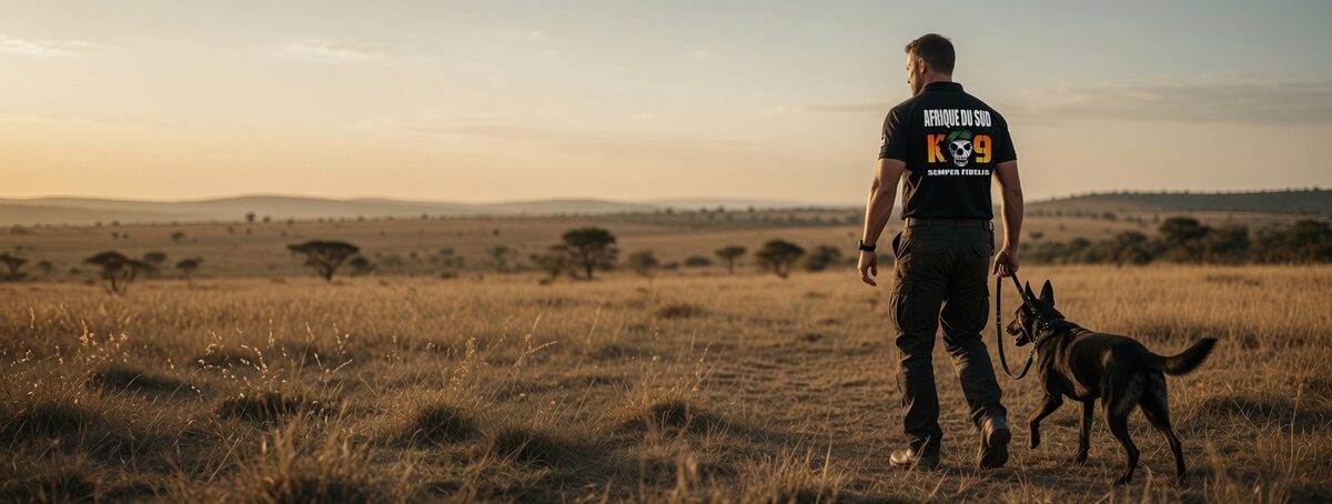 An anti-poaching team tracking in the field