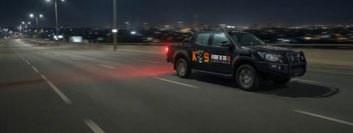 An Afrique Du Sud K9 armed response vehicle on patrol