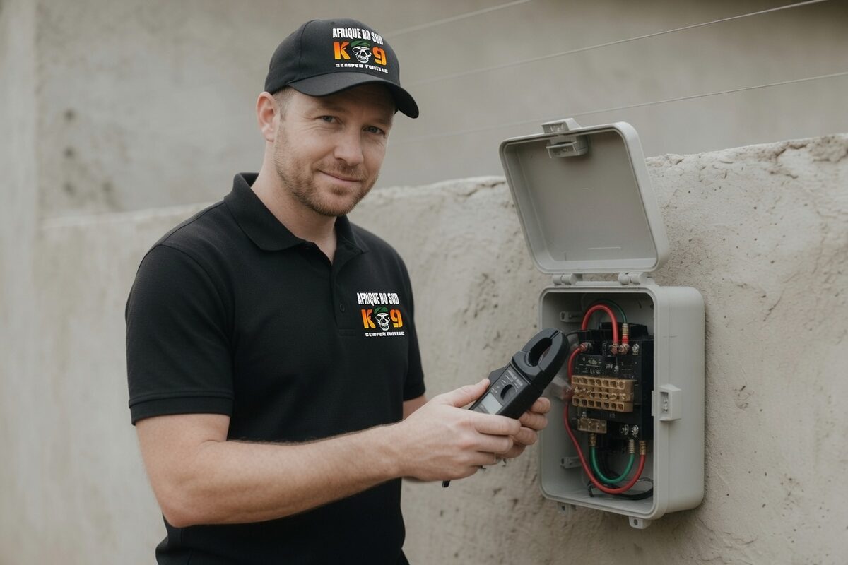 An ADS K9 technician on a scheduled maintenance visit